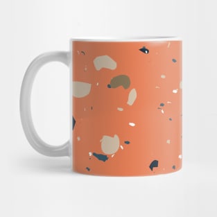 Terrazzo Abstract Pattern Orange Mug